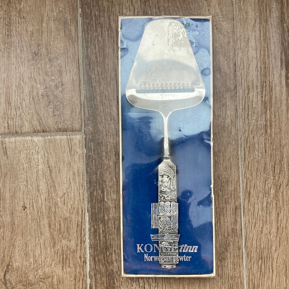 Silver Cheese Slicer with Ornate Handle